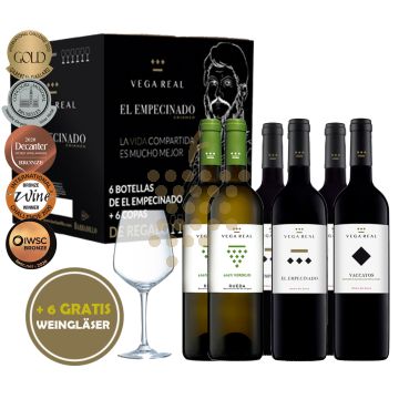 WEINENTDECKER PAKET | 10 Jahre vinumworld.ch | 200 Jahre Barbadillo ( 6 Flaschen + 6 Weingläser) 75cl